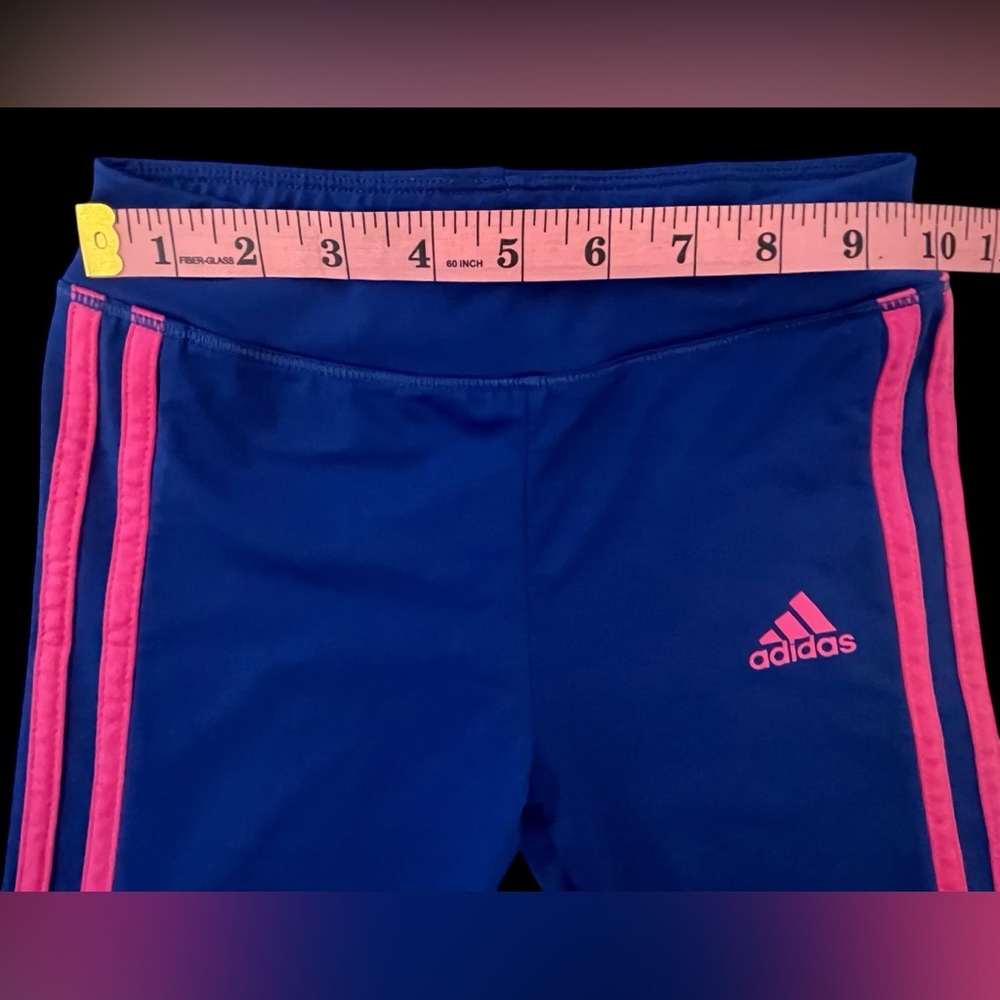Adidas Blue and Pink Athletic Leggings - Picture 7 of 10